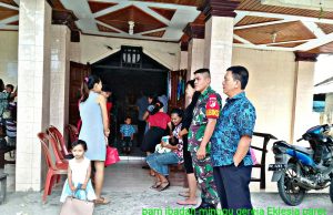 Babinsa Kotabunan Giat Amankan Kebaktian Gereja.