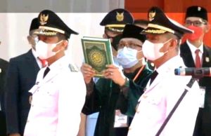 Olly Dondokambey Lantik SSM-OPPO Sebagai Bupati dan Wakil Bupati Boltim