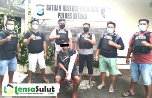 Residivis Curanmor Pelaku Pembacokan Akhirnya Dilumpuhkan Tim Resmob Polres Bitung