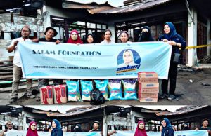 Nanda Lamadau Salurkan Bantuan Korban Kebakaran 7 Rumah di Mahawu