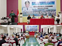 Penuh Haru, Wagub Malut Sarbin Sehe Bersilaturahmi dengan Keluarga Besar Kemenag Sulut